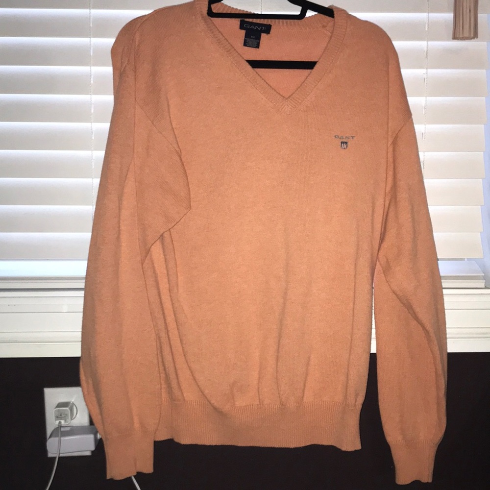 Orange / salmon v neck sweater